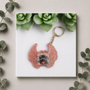 Angel wings with paw Keychain