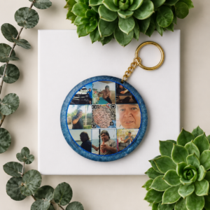 Single Coaster with personal items and QR
