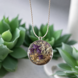 Dried flower with initial