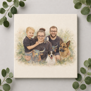 WATER COLOR FAMILY PORTRAIT