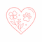 coral_heart_with_botanical_and_paw_print_60x60 coral_heart_with_botanical_and_paw_print_60x60